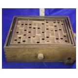 Vintage Wood Marble Balancing Maze Game