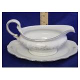 John Haviland Gravy Boat w/Underplate (2pc)