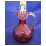Cranberry Glass Cruet