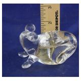 Glass Frog Paperweight