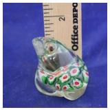 Glass Frog Paperweight
