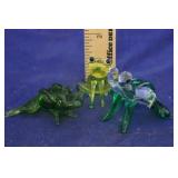 Lot of 3 Art Glass frogs (3pc)