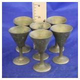 Set of 6 Brass Cordials (6pc)