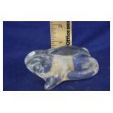 Glass Frog Paperweight