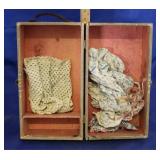Antique Doll Case w/Clothes
