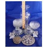 Lot of Assorted Clear Glass Items