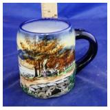 Majolica Hand Painted German Mug