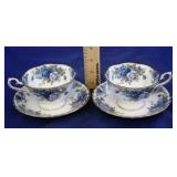 Pair of Royal Albert China Cup & Saucer 4pc.