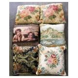 Lot of 6 Assorted Throw Pillows 6pc.