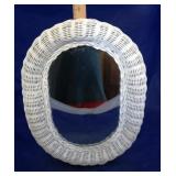 Oval Wicker Mirror