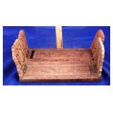 Pair of Matching Carved Wood Shelf Hangings