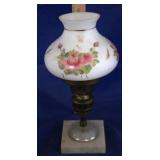 Hand Painted Shade w/ Marble Base Lamp