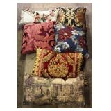 Lot of 6 Assorted Throw Pillows 6pc.