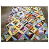 Vintage Handmade Quilt 1 Sided