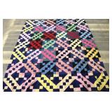 Vintage Handmade Quilt 1 Sided