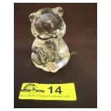 Fenton Teddy Bear Paper weight missing Heart