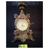 Copper colored Mantle Clock  UNMARKED