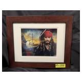 16.5 X 13.5 Framed & Autographed Johnny Depp as