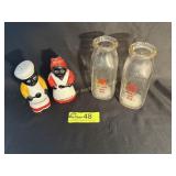 Meadow Gold Glass milk Pints and