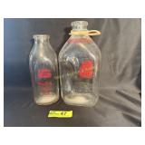 Half Gallon and Quart Glass Meadow Gold