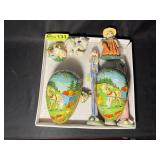 Paper mache egg, Flat of Rabbits