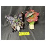 Pair of Nightlights, 1 hummingbird, 1 butterfly