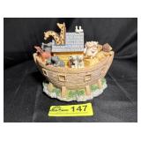 Vintage Noah's Ark music box plays