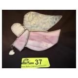 Hand crafted stained/leaded glass Pink Angel