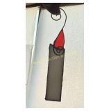 Small Hand crafted stained/leaded glass Candle Orn