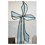 Beautiful Hand Crafted Leaded/Stained Glass Cross