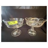 Pair of Glass Fruit /Triflel Bowls