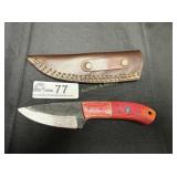 Hand forged knife with sheath