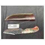 Knife with diamond type blade with sheath
