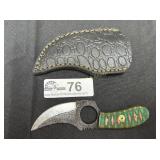 Custom made skinner knife with sheath