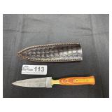 Handmade Damascus blade dagger with sheath