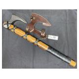 Hand Forged Vicking Hatchet with leather sheath