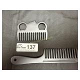 Pair of Mane & Tail combs, 1 with handle, 1 withou