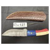 Custom, handmade fixed blade hunting knife with