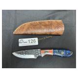 Custom, handmade fixed blade hunting knife with