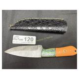 Custom handmade full tung Damascus blade knife