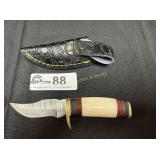 Custom handmade Damascus steel knife with Sheath
