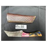 Curved Blade knife with sheath