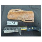 Custom Bull cutter knife with Black Sheath