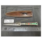 Handmade custom Damascus blade dagger with sheath