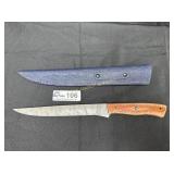 13' Custom made full tung Damascus blade knife