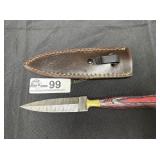 Damascus blade dagger with sheath