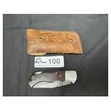 Large pocket knife with case