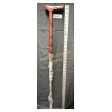 Beautiful red walking cane, possible Cocobolo