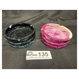 Pair of resin ashtrays/trinket holders 4' dia.