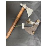 Damascus Steel Hatchet with Functional Pipe